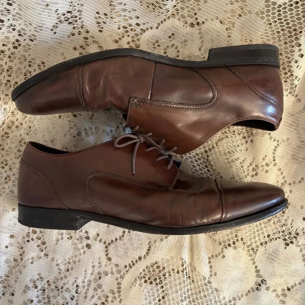 Florsheim Men's US 9.5 Dark Brown Leather Oxford Shoes